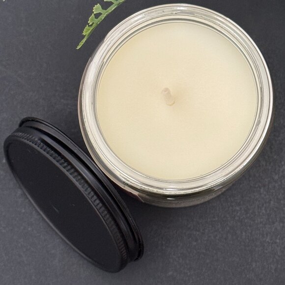 BBW Rose Water & Ivy White Barn Bath & Body Works Mason Jar Single Wick Candle - Picture 6 of 10